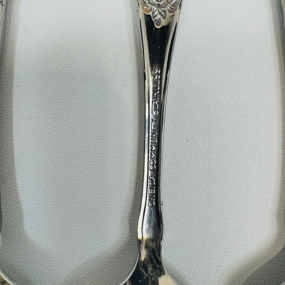 Oneida Plantation‎ Stainless Teaspoons Set of 4 Rose Floral Vintage Flatware 6